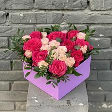 Цветочная композиция из Розы в коробке в Севске
