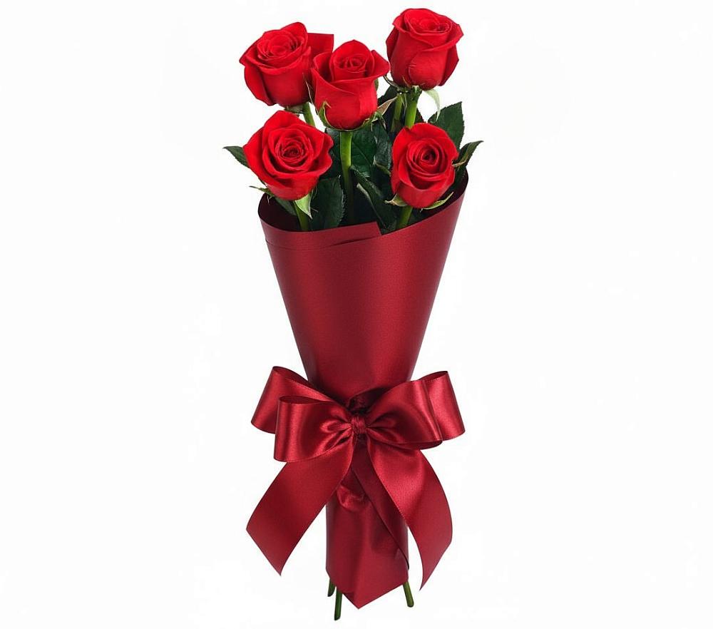 Букет 5 Красных роз Эдлесс Лав в Севске