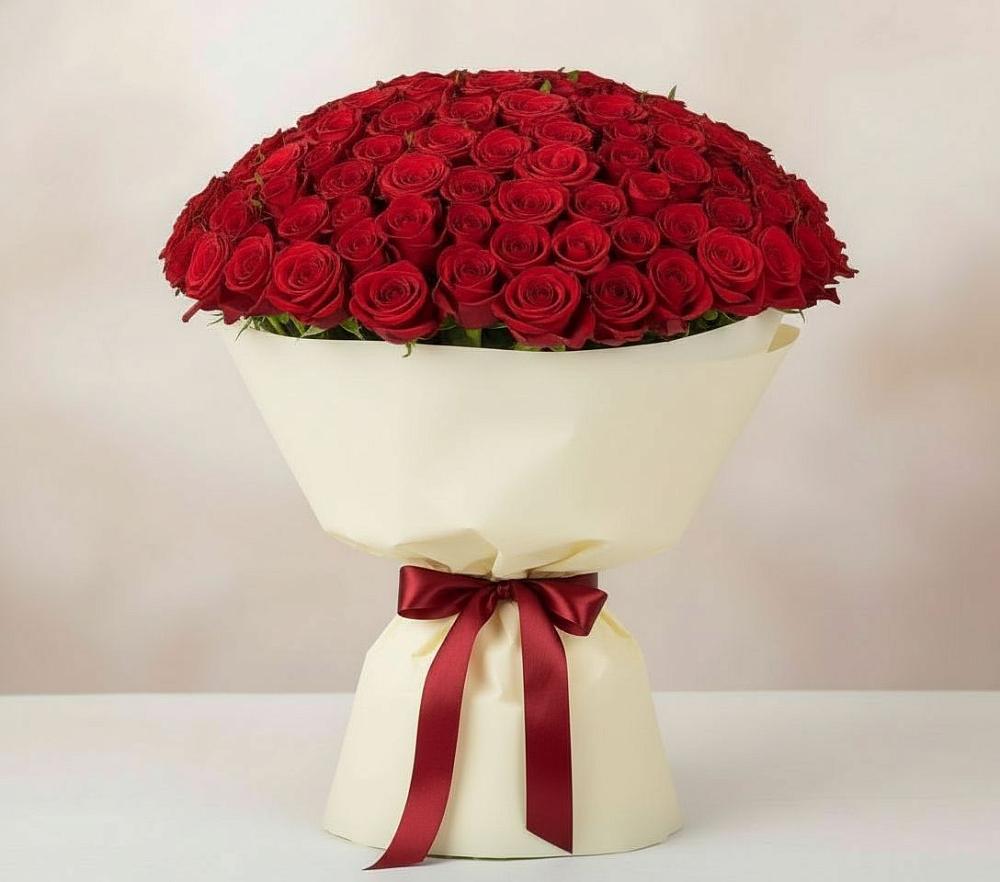 Букет 101 Красная роза Милано в Севске