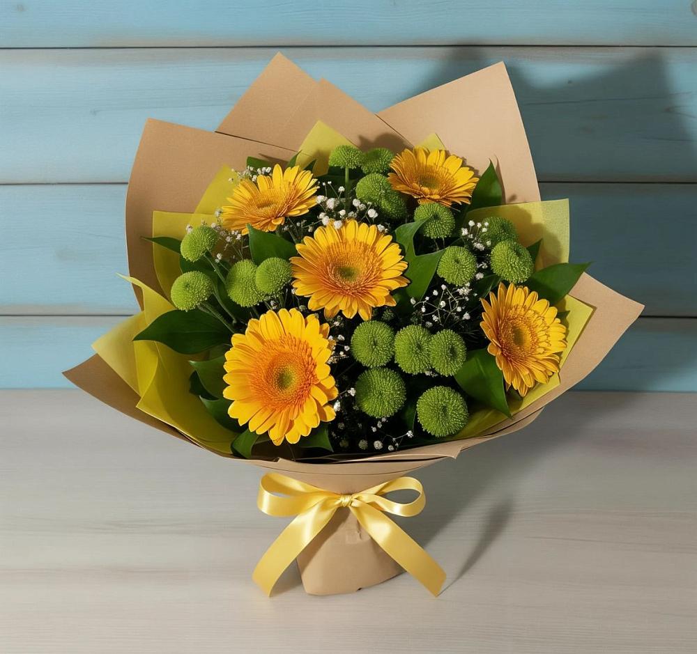 Букет цветов из: Герберы и Хризантемы в Севске