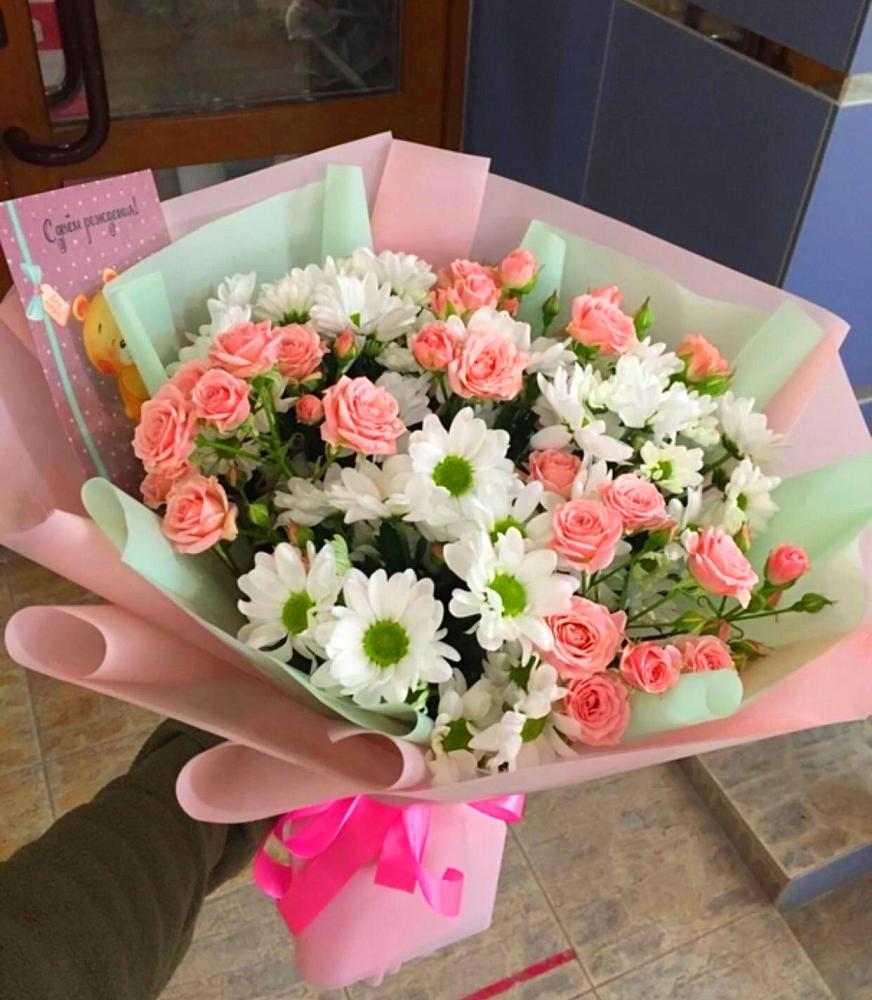 Букет цветов из: Розы и Хризантемы в Севске