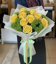 Букет цветов из:  Хризантемы и Розы в Севске