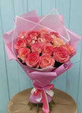 Букет 15 Розовых роз Равель в Севске